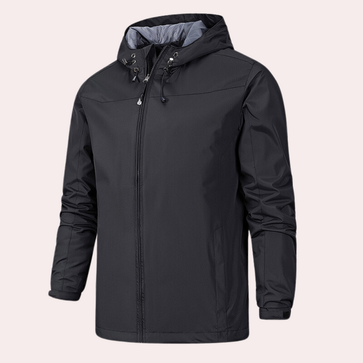 Drune | Herren Stilvolle Kapuzenwindjacke - Fortschrittliche Wasserabweisende Technologie