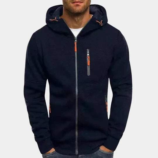 Drune | Herren Sweatshirt mit Kapuze Und Reißverschluss
