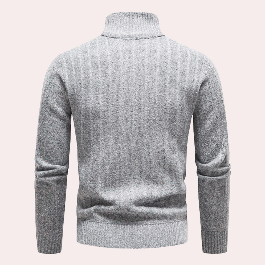 Drune | Herrenpullover mit Rollkragen und Reißverschluss