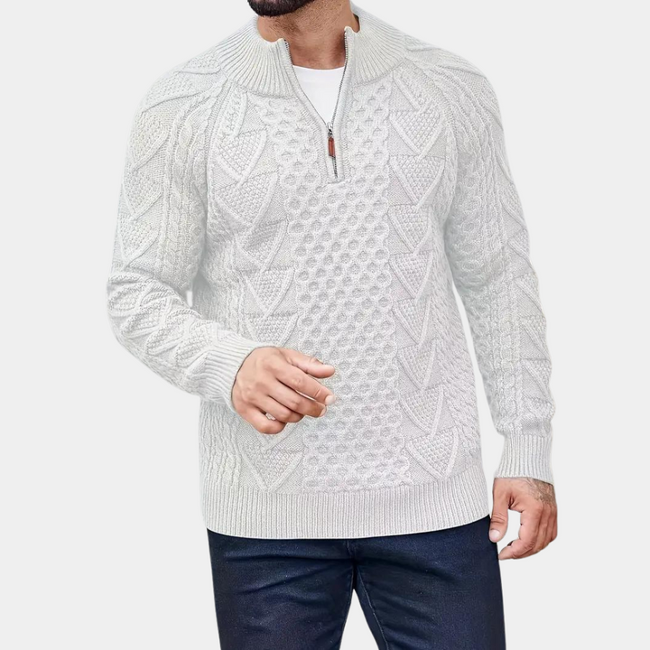 Drune | Herrenstrickjacke mit Reißverschluss