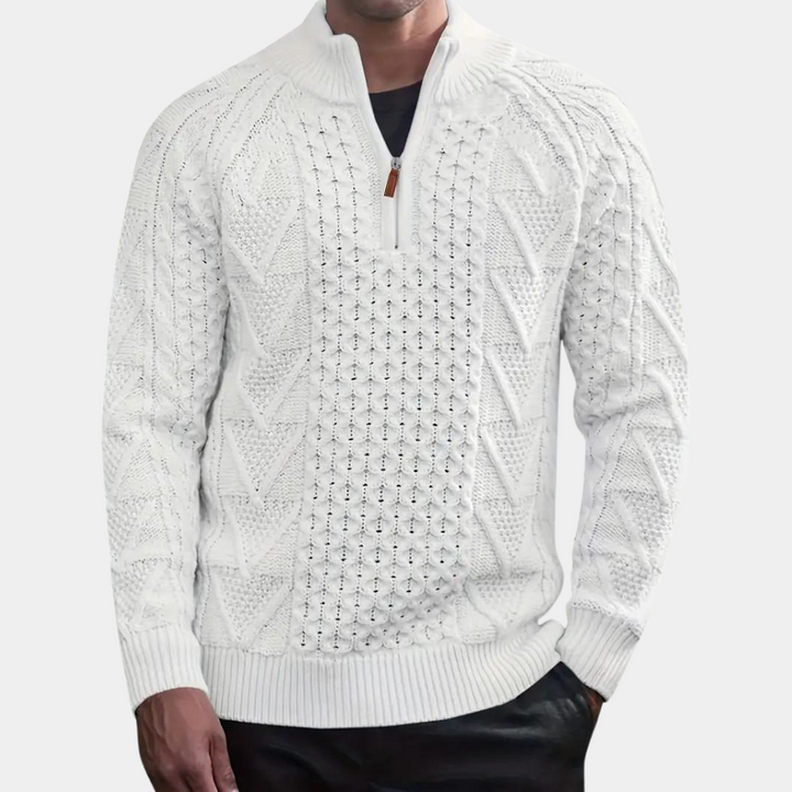 Drune | Herrenstrickjacke mit Reißverschluss
