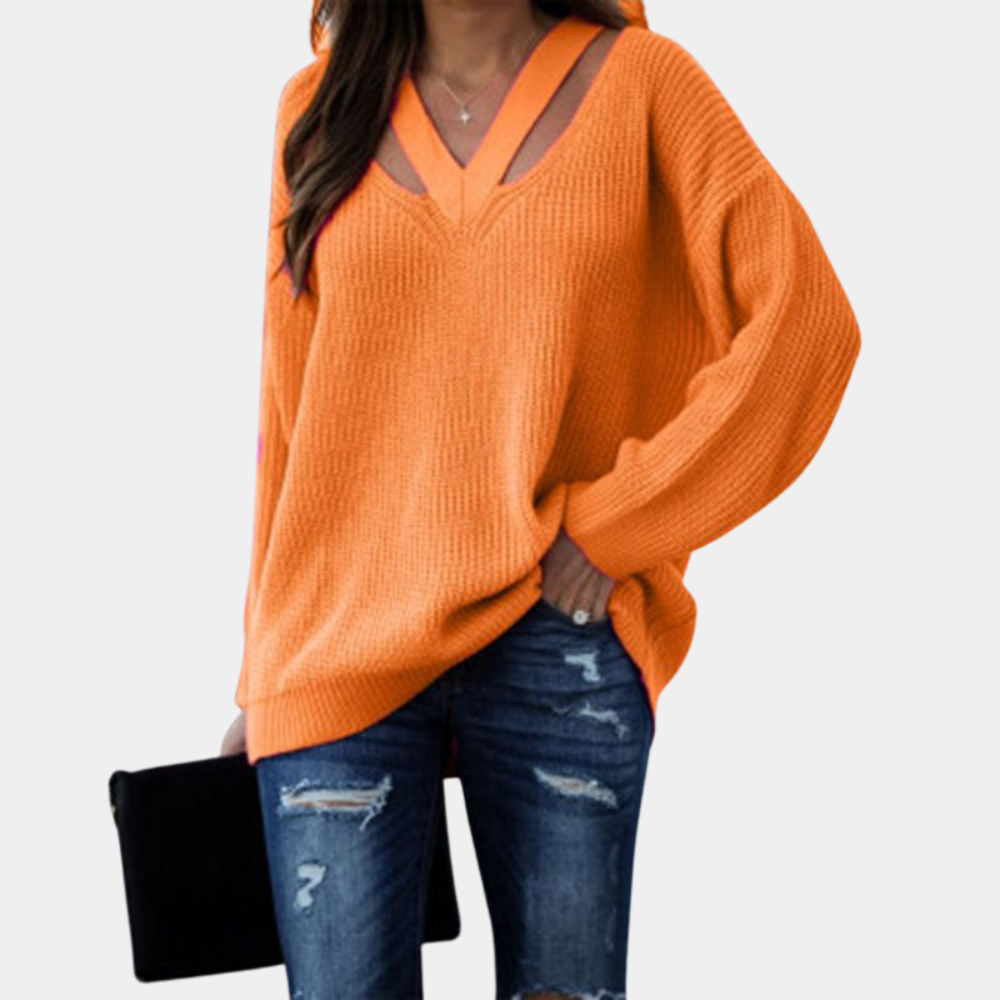 Drune | Modischer Damen Pullover mit V-Ausschnitt