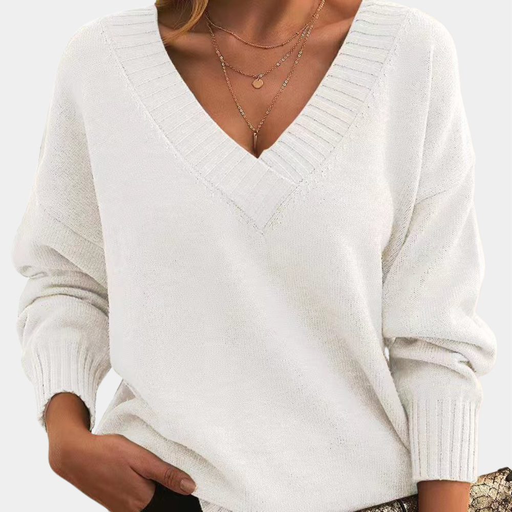 Drune | Damen Pullover mit V-Ausschnitt