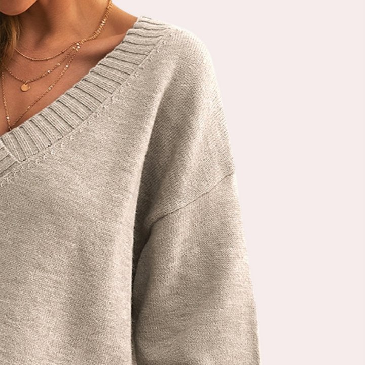 Drune | Damen Pullover mit V-Ausschnitt