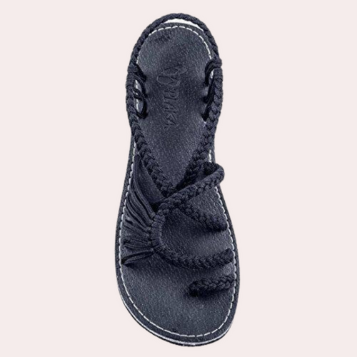 Drune | Leichte Flache Riemchensandalen mit Offenem Zehendesign für Komfort