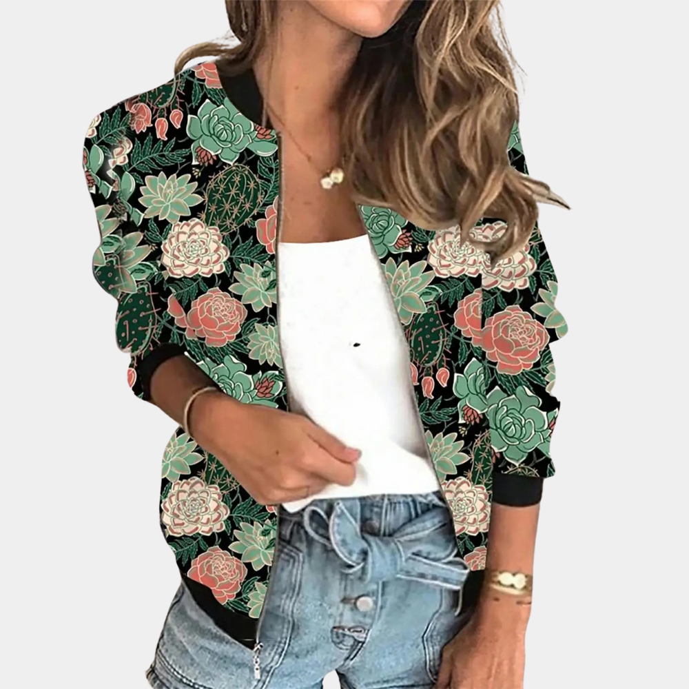 Drune | Herbstjacke mit Druck für Frauen