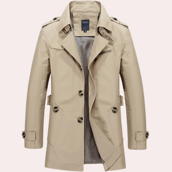 Drune | Herren Stilvoller Trenchcoat - Wasserdicht & Winddicht
