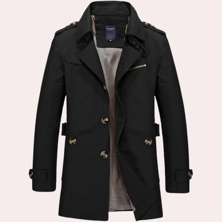 Drune | Herren Stilvoller Trenchcoat - Wasserdicht & Winddicht
