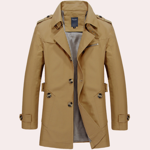 Drune | Herren Stilvoller Trenchcoat - Wasserdicht & Winddicht