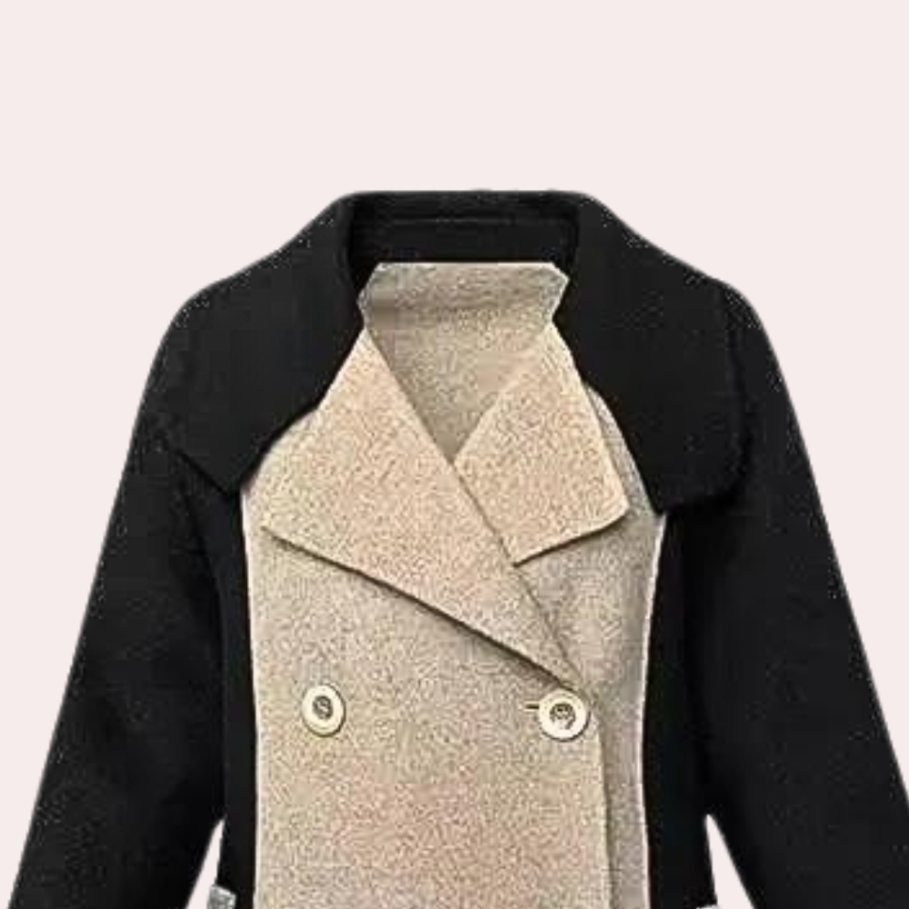 Drune | lange schwarze Trenchcoat für Damen