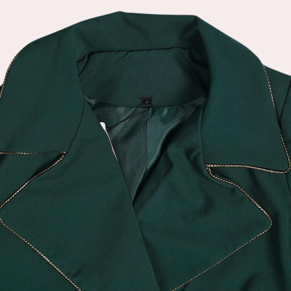 Drune | grüner Trenchcoat - elegante Damenoberbekleidung