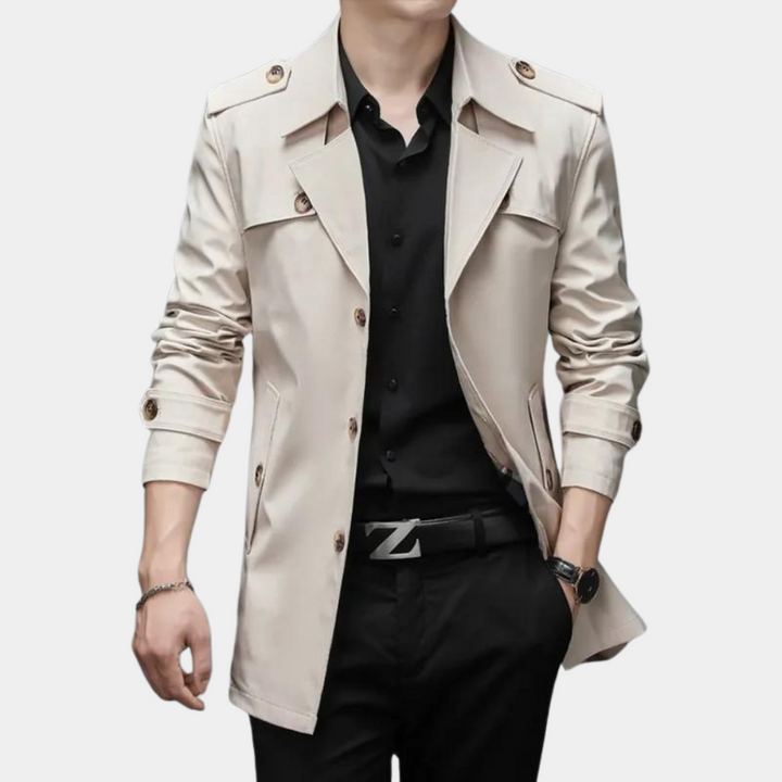 Drune | Eleganter Trenchcoat Für Männer Mit Wärmendem Futter