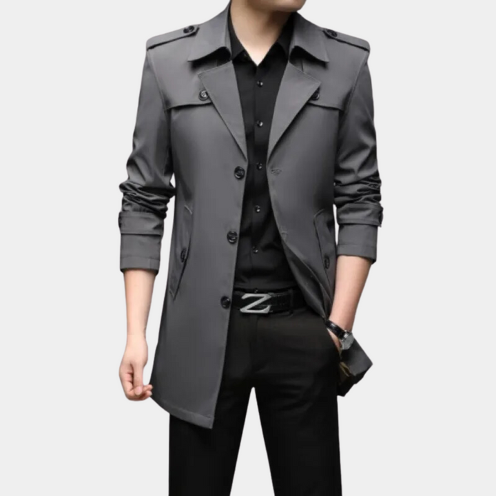 Drune | Eleganter Trenchcoat Für Männer Mit Wärmendem Futter