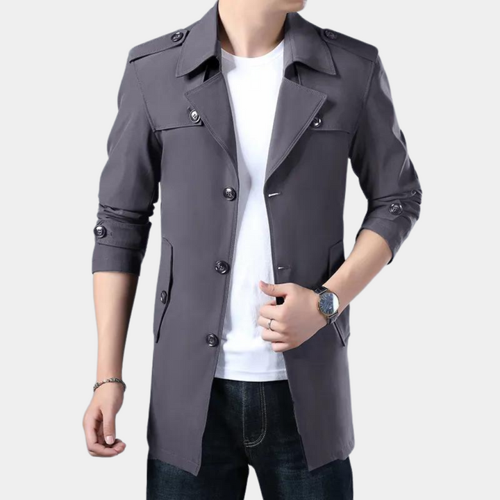 Drune | Eleganter Trenchcoat Für Männer Mit Wärmendem Futter