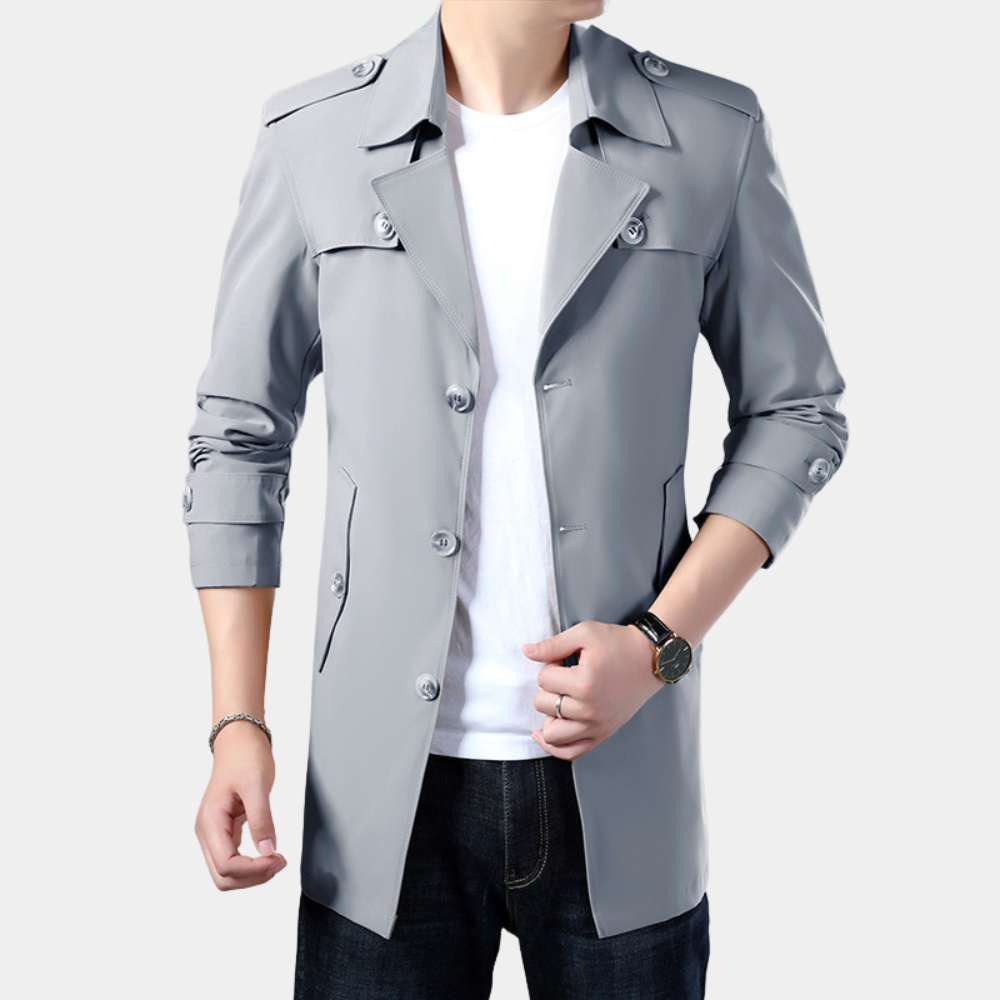 Drune | Eleganter Trenchcoat Für Männer Mit Wärmendem Futter