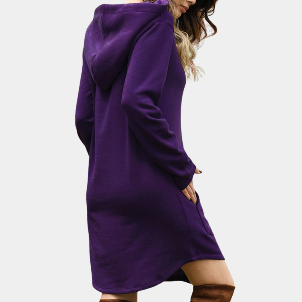 Drune | Schlichter und Langer Damen Kapuzenpullover