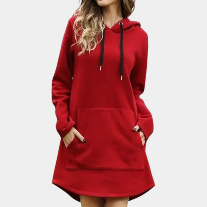 Drune | Schlichter und Langer Damen Kapuzenpullover