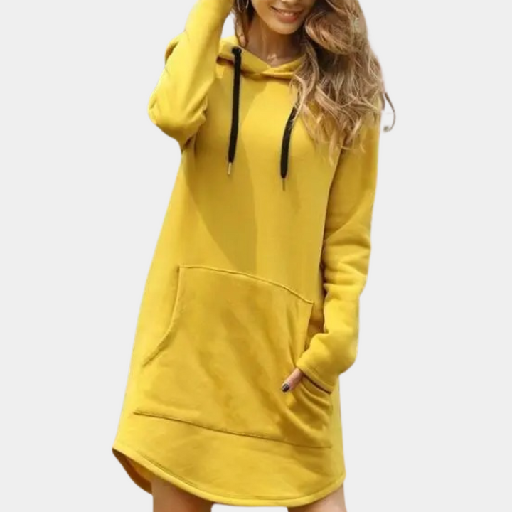 Drune | Schlichter und Langer Damen Kapuzenpullover