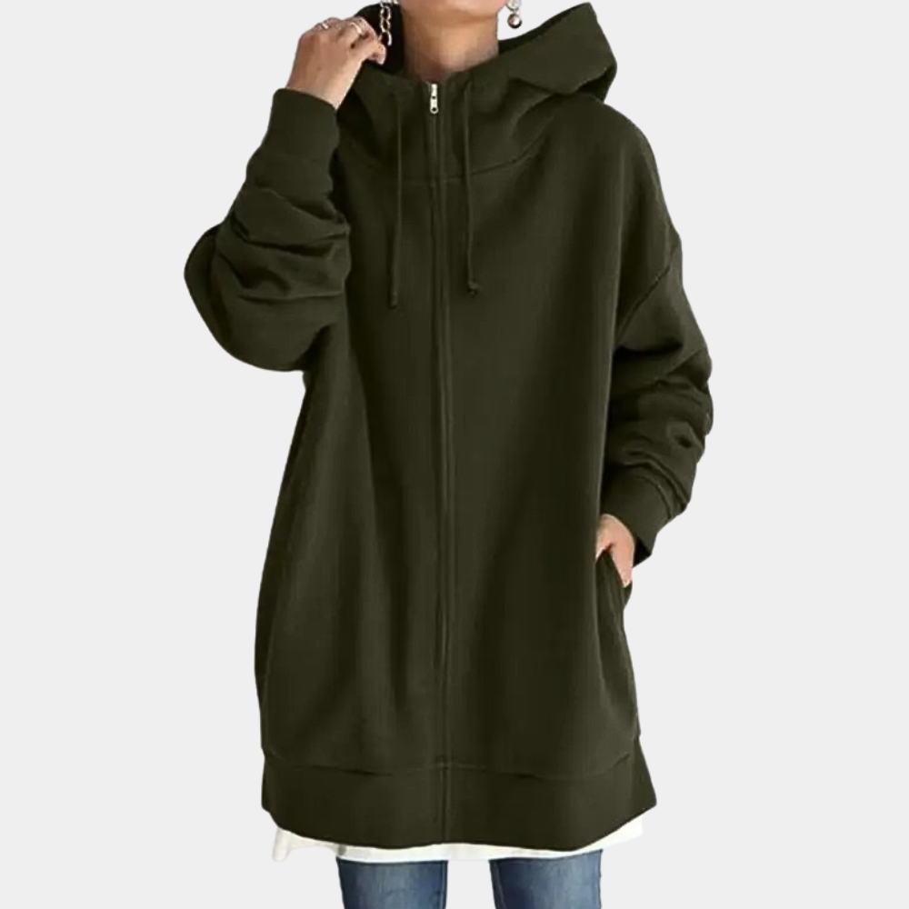 Drune | Stylischer Kapuzenpullover mit Reißverschluss für Damen