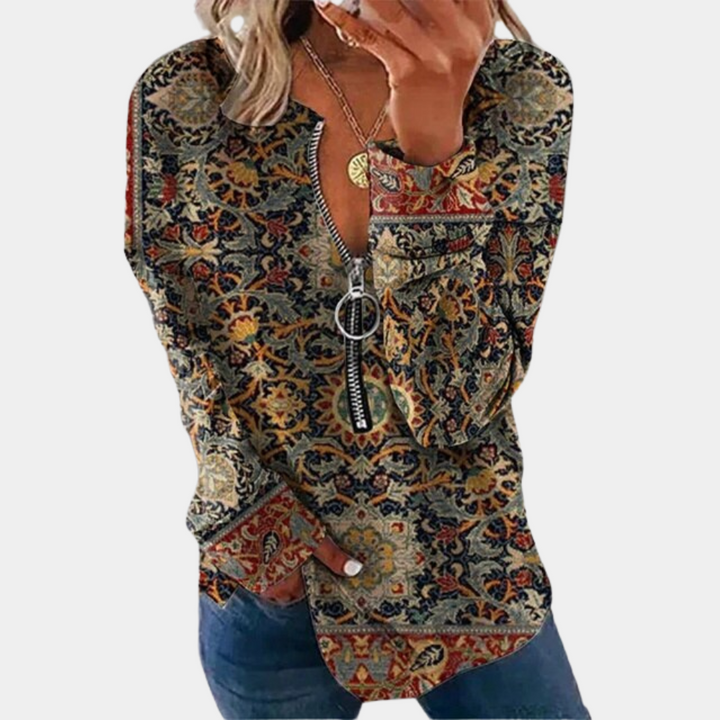 Drune | Pullover mit Weinlese Druck