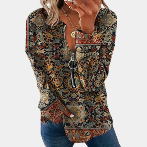 Drune | Pullover mit Weinlese Druck