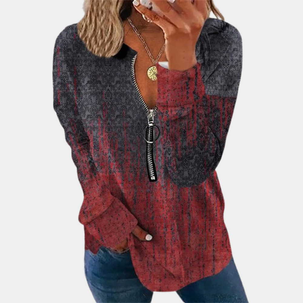 Drune | Pullover mit Weinlese Druck