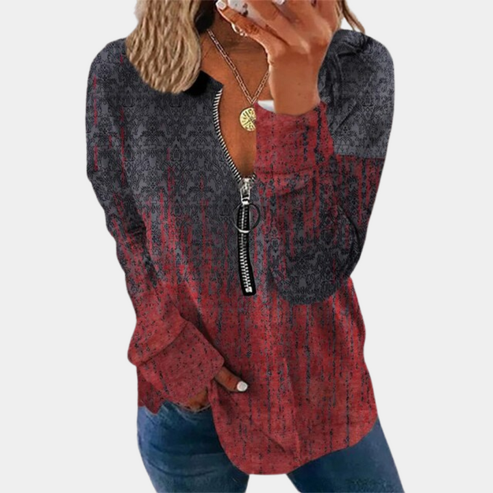Drune | Pullover mit Weinlese Druck