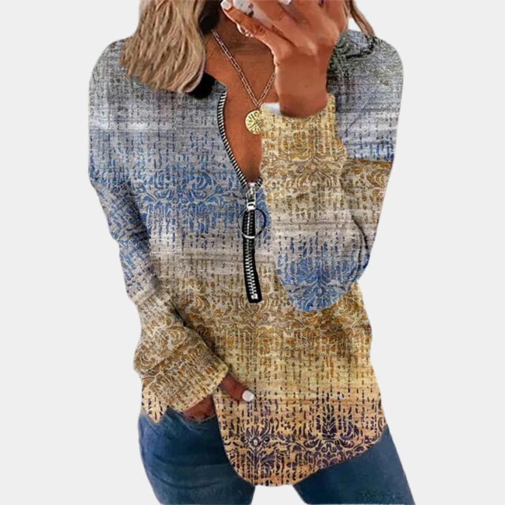 Drune | Pullover mit Weinlese Druck