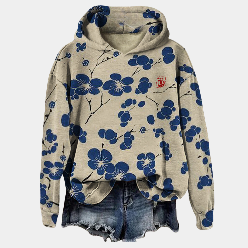 Drune | Frauen Floralprint Pullover für gemütlichen Winterstil