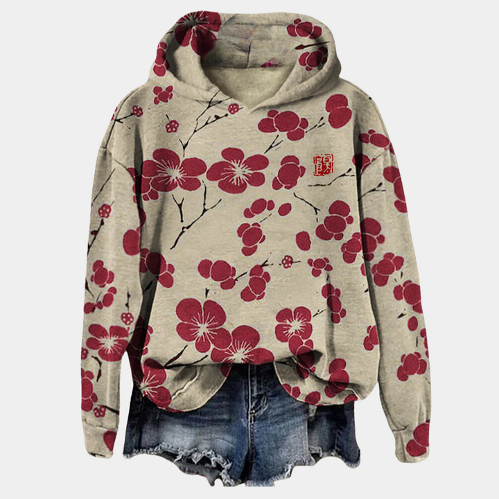 Drune | Frauen Floralprint Pullover für gemütlichen Winterstil