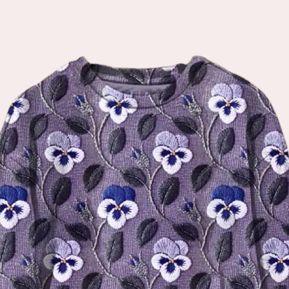Drune | Damenpullover mit Blumenstickerei