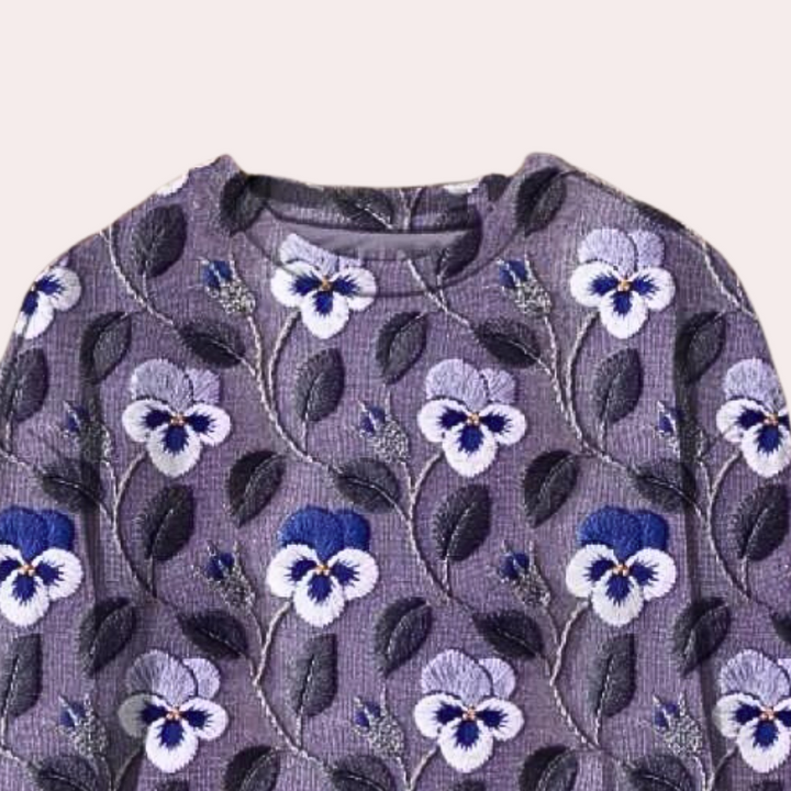 Drune | Damenpullover mit Blumenstickerei
