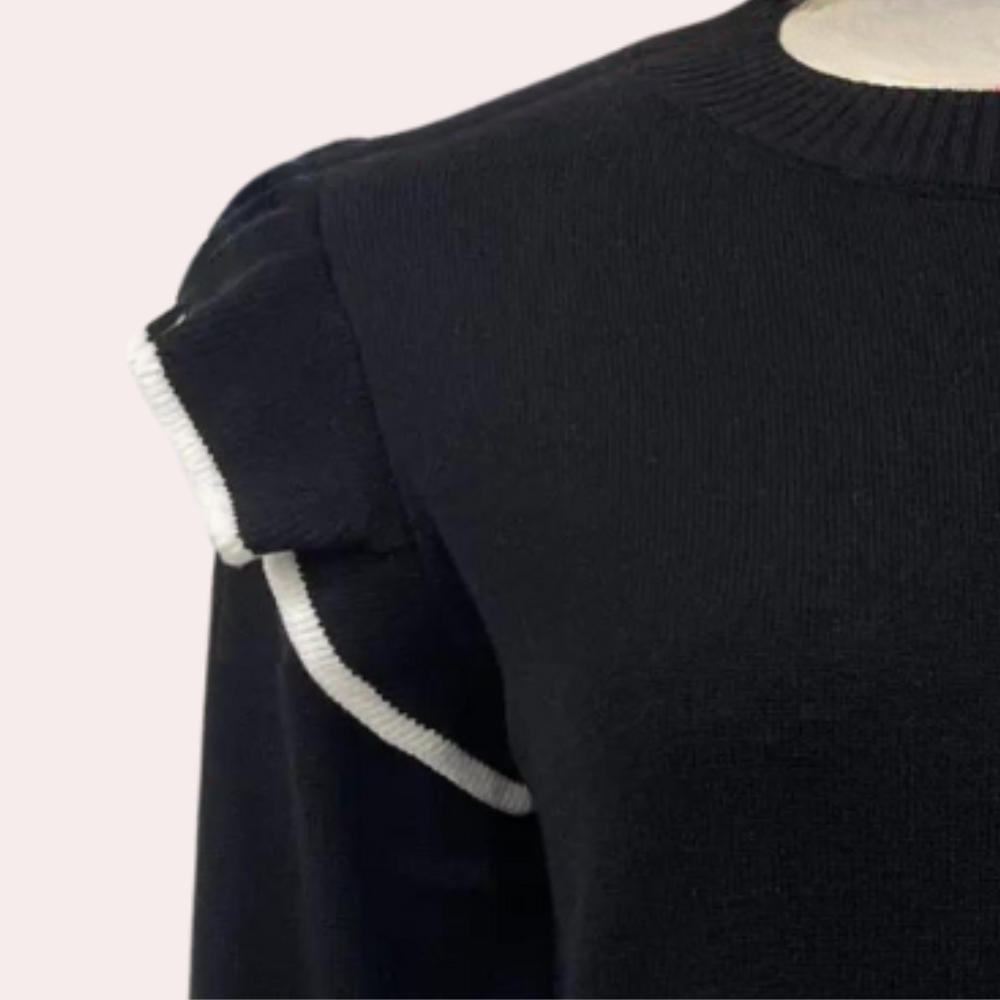 Drune | Strickbluse mit Rüschendetails Lange Ärmel Elegant und Komfortabel