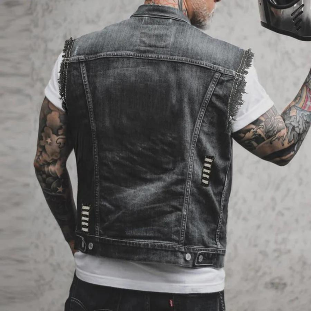 Drune | Retro Denim Weste für Herren
