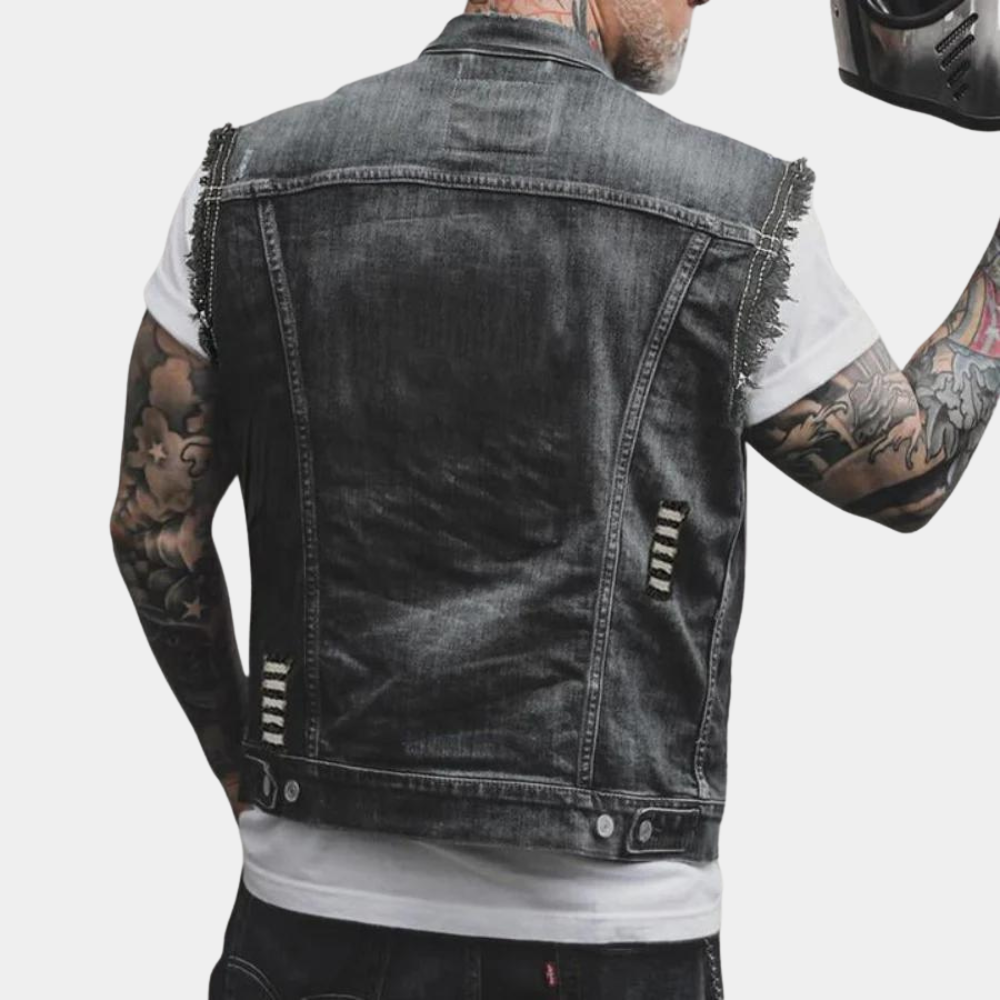Drune | Retro Denim Weste für Herren