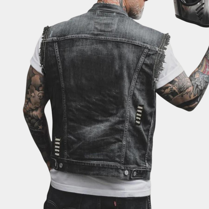 Drune | Retro Denim Weste für Herren