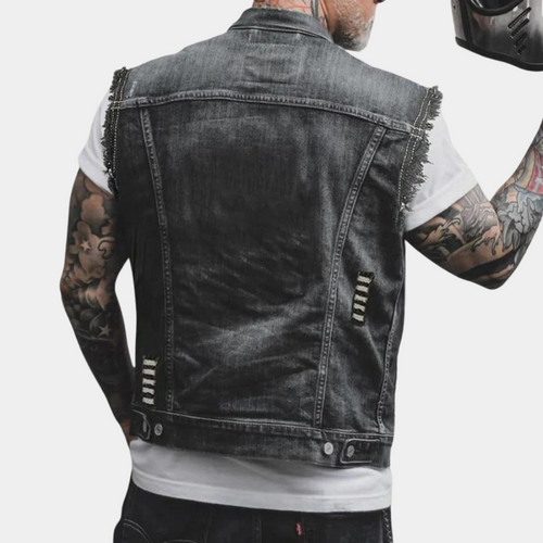 Drune | Retro Denim Weste für Herren
