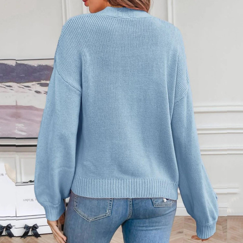 Drune | Elegantes Blumenmuster Strickjacke