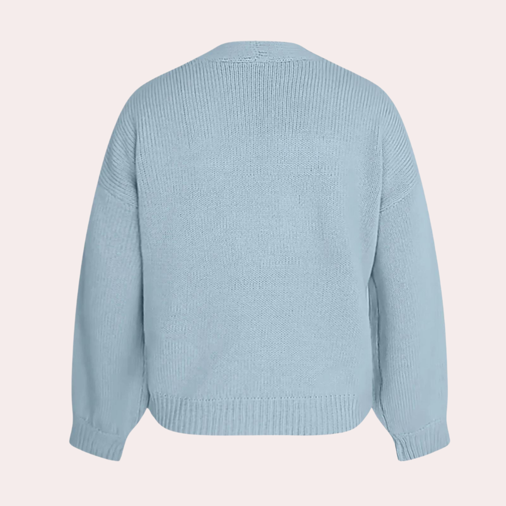 Drune | Elegantes Blumenmuster Strickjacke