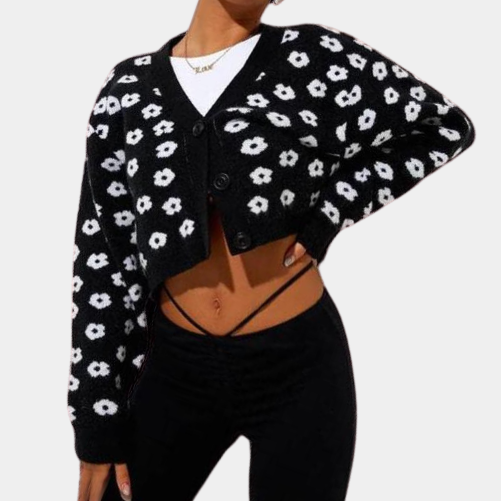 Drune | Geblümte Pullover Weste für Frauen