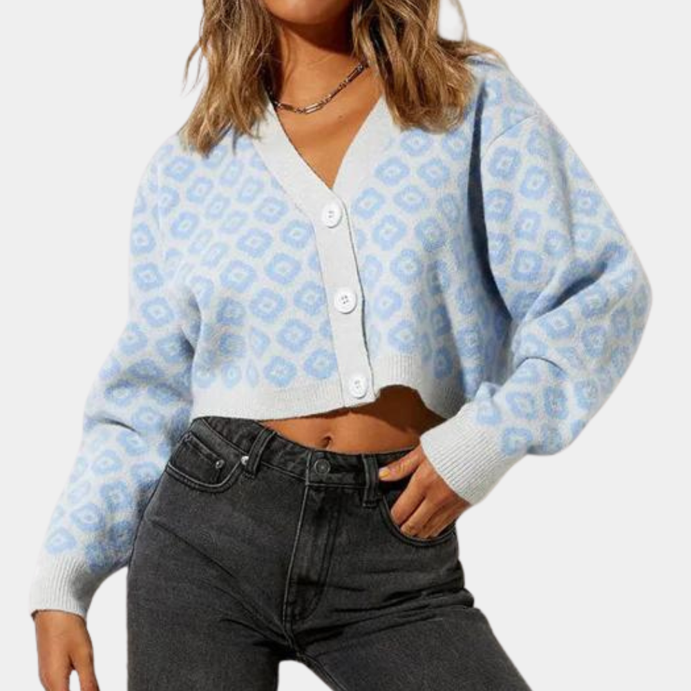 Drune | Geblümte Pullover Weste für Frauen
