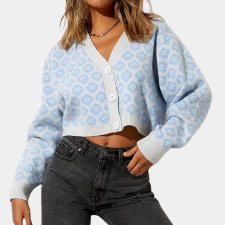 Drune | Geblümte Pullover Weste für Frauen
