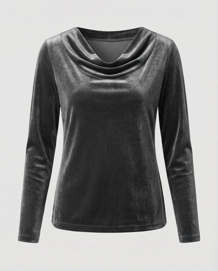 Elegantes Samtshirt Damen Lässig | Drune