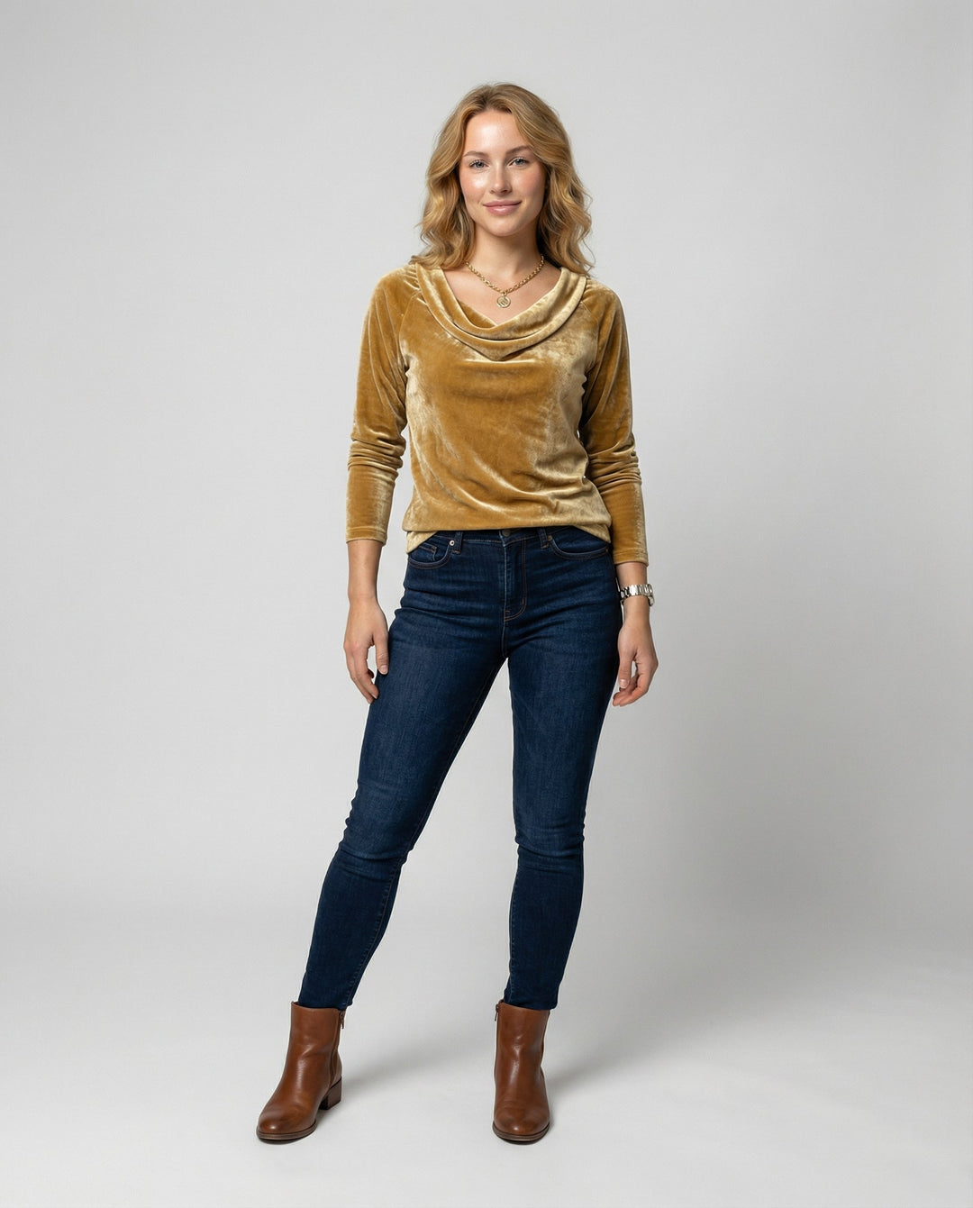Elegantes Samtshirt Damen Lässig | Drune