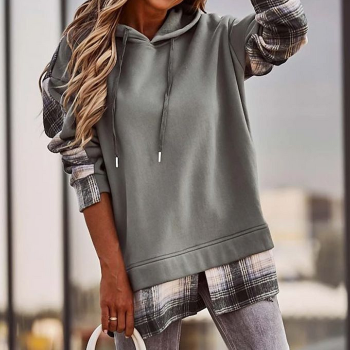 Drune | Eleganter Langarmpullover Im Patchwork Design