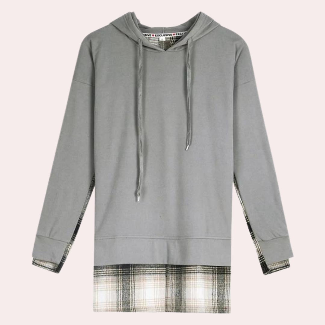 Drune | Eleganter Langarmpullover Im Patchwork Design