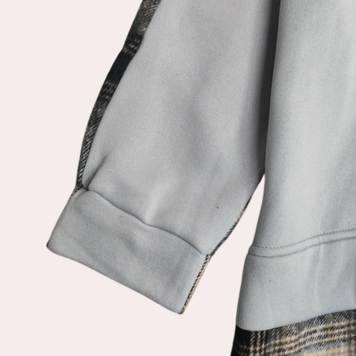 Drune | Eleganter Langarmpullover Im Patchwork Design