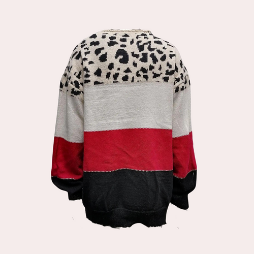Drune | Modisches Sweatshirt mit Leopardenmuster für Frauen