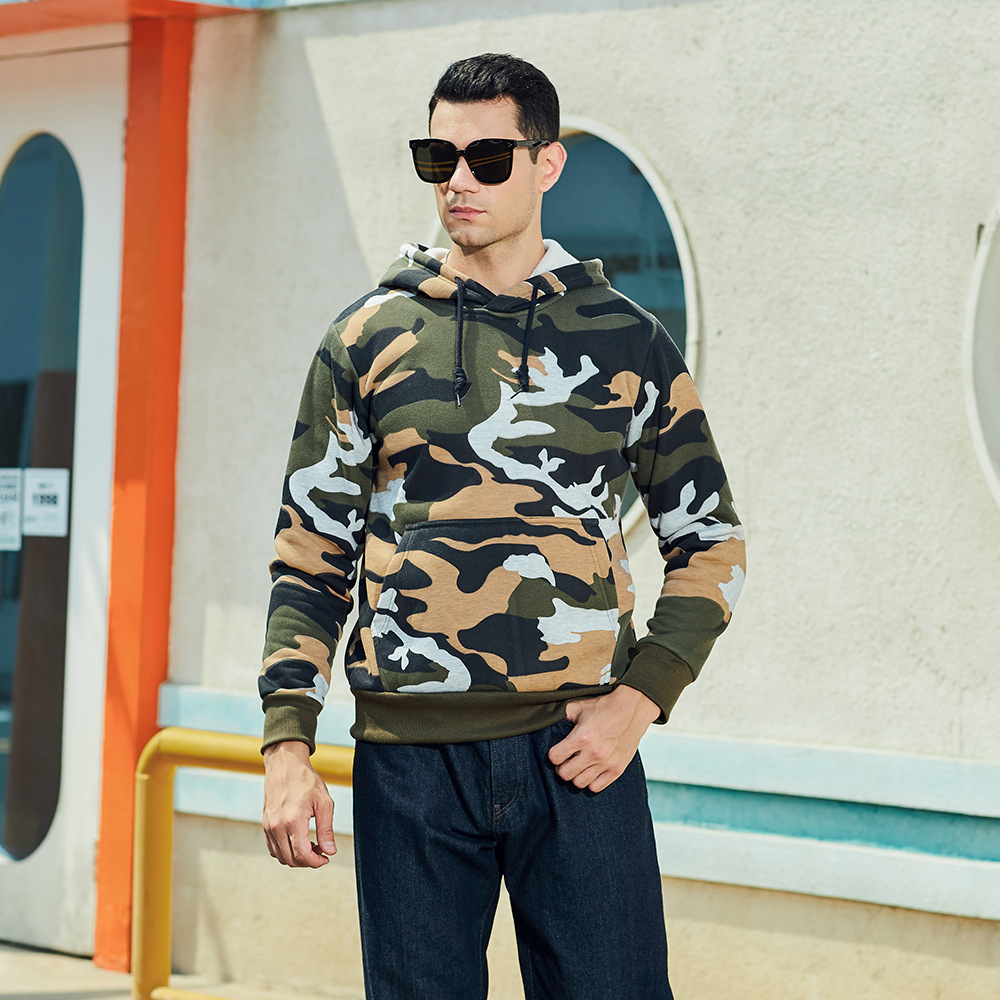 Drune | Camouflage Kapuzenpullover für Herren