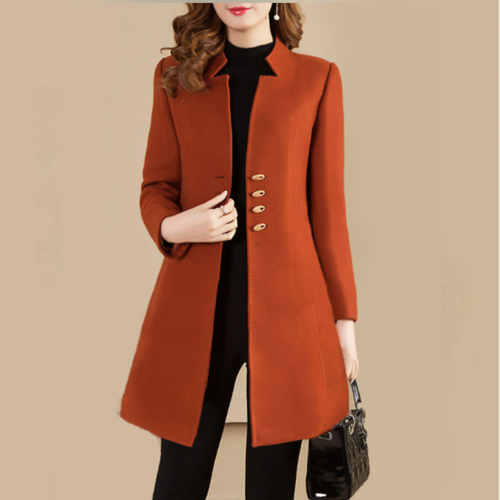 Drune | Eleganter einreihiger Wintermantel für Frauen